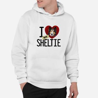 I Love Heart My Shetland Sheepdog Dog Breeds Hoodie - Seseable