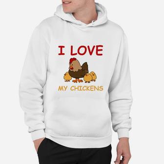 I Love My Chickens Hoodie für Hühnerfans, Lustiges Hühnermotiv - Seseable