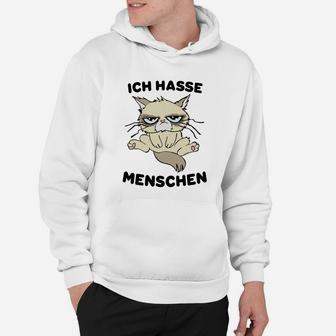 Ich Hassese Menschen Katze Hoodie - Seseable