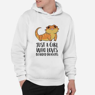 Just A Girl Who Loves Bearded Dragons Lizard Hoodie - Seseable