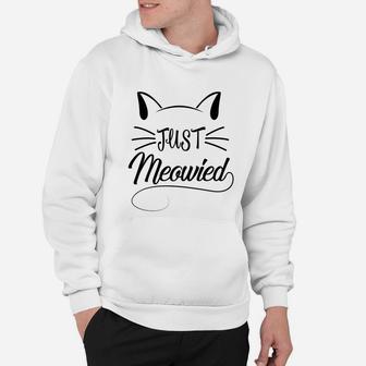 Just Married Ladies Women Wife Wifey Cat Best Gift Hoodie - Seseable