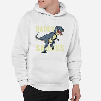 Kids Funny Daddysaurus Shirt Dinosaur First Time Dad Hoodie - Seseable