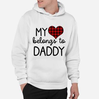 Kids My Heart Belongs To Daddy Baby Girl Outfit Daughter Hoodie - Seseable