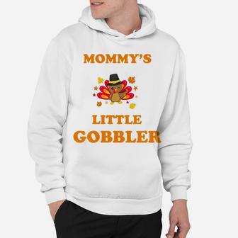 Kids Thanksgiving Mommys Little Gobbler Cute Kids Hoodie - Seseable