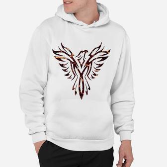 Lava Fire Flames Phoenix Mythical Bird Rising Hoodie - Seseable