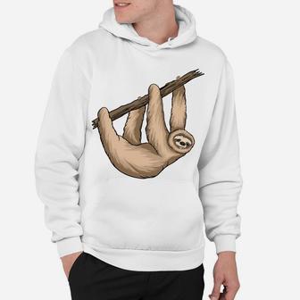 Lazy Sloth Climbing Funny Cute Gift Animal Lover Hoodie - Seseable