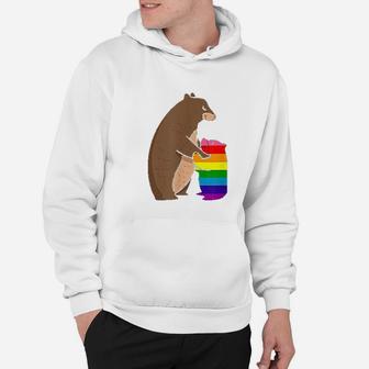 Lgbt Pride Cute Mama Bear With Cub Unconditional Love Hoodie - Seseable