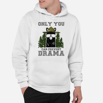 Llama Camping Only You Can Prevent Drama Shirt Hoodie - Seseable