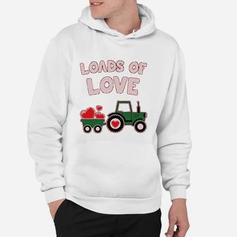 Loads Of Love Valentine's Gift Tractor Loving Hoodie - Seseable