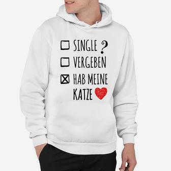 Lustiges Katzenliebhaber Hoodie: Hab meine Katze Status Design - Seseable