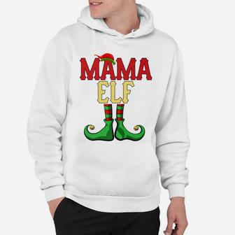 Mama Elf Christmas Gift Santas Helper Hoodie - Seseable