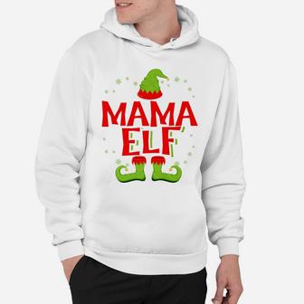 Mama Elf Matching Family Christmas Hoodie - Seseable
