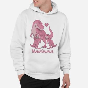 Mamasaurus Trex Mommy Twin Baby Girl Dinosaurs Hoodie - Seseable