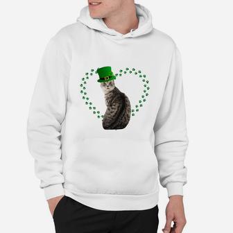 Manx Heart Paw Leprechaun Hat Irish St Patricks Day Gift For Cat Lovers Hoodie - Seseable