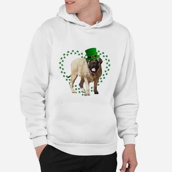 Mastiff Heart Paw Leprechaun Hat Irish St Patricks Day Gift For Dog Lovers Hoodie - Seseable