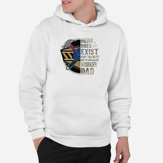 Meet My Construction Worker Dad Jobs Gifts Hoodie - Seseable