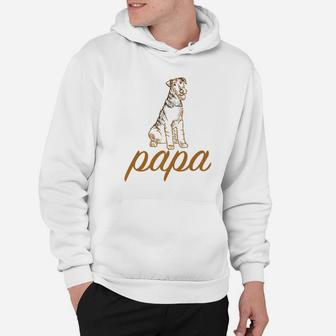 Mens Airedale Terrier Papa Premium Hoodie - Seseable