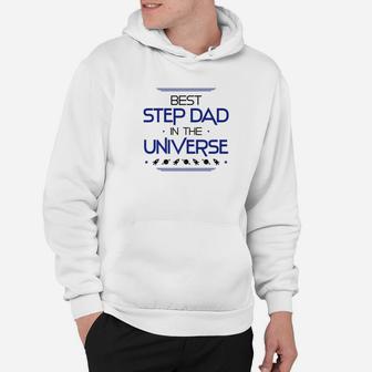 Mens Best Step Dad In The Universe Fathers Day Gifts Space Kids Premium Hoodie - Seseable
