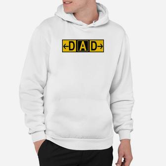 Mens Dad Airport Taxiway Sign Pilot Fathers Day 2019 Premium Hoodie - Seseable