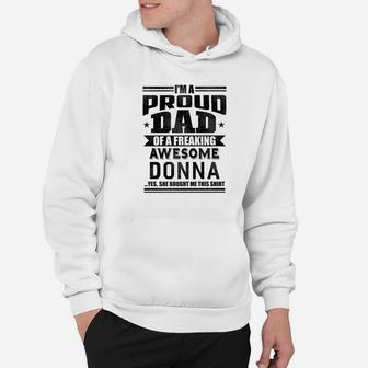 Mens Family Fathers Day Dad Daughter Donna Name Men Hoodie | Seseable UK