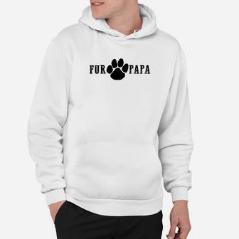 Mens Fur Papa Funny Dog Dad Paw Print Fathers Day Gift Premium Hoodie - Seseable