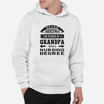 Mens Grandpa Nursing Degree Grandfather Nurse For Grandpa Hoodie - Seseable