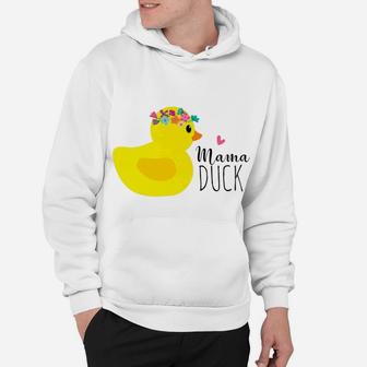 Mens Mama Duck Rubber Duck Funny Hoodie - Seseable