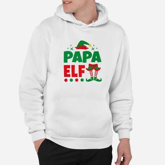 Mens Papa Elf Xmas Matching Family Christmas Pajamas Shirt Gift Hoodie - Seseable