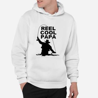 Mens Reel Cool Papa Cool Fishing Dad Shirt Funny Fathers Day Gift Hoodie - Seseable