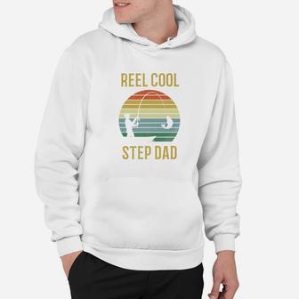 Mens Reel Cool Step Dad Fishing Fathers Day Gift Idea Stepdad Premium Hoodie - Seseable