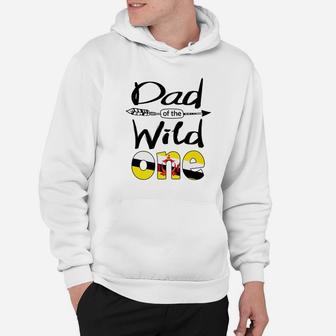 Mens White Bruneian Dad Of The Wild One Birthday Brunei Flag Premium Hoodie - Seseable