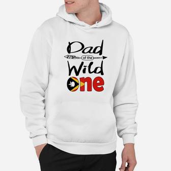 Mens White Timorese Dad Of The Wild One Birthday Timorleste Flag Premium Hoodie - Seseable