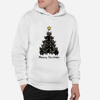 Meowy Cat Christmas Tree Hoodie - Seseable