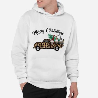 Merry Christmas Gnomes Leopard Plaid Car Funny Gift For Christmas Holiday Hoodie - Seseable