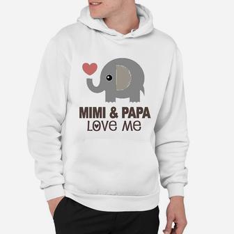 Mimi And Papa Love Me Elephant, best christmas gifts for dad Hoodie - Seseable