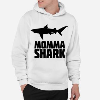 Momma Shark Matching Family Tribe Mom Mama Hoodie - Seseable