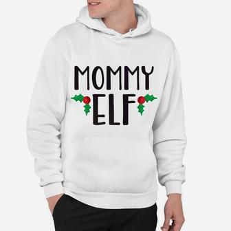 Mommy Elf Cute Funny Family Christmas Elf Hoodie - Seseable