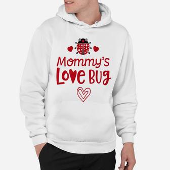 Mommys Love Bug Valentines Day Mom Kids Boys Girls Hoodie - Seseable