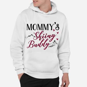 Mommys Skiing Buddy Mother Kid Matching Hoodie - Seseable
