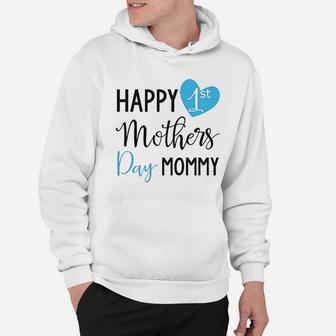 Mothers Day Baby Onesies Happy 1st Mothers Day Mommy Cute Baby Hoodie - Seseable