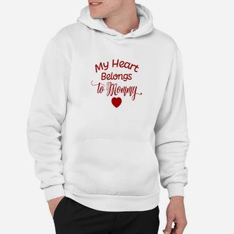My Heart Belongs To Daddy Valentines Day Shirt Dad Kids Hoodie - Seseable