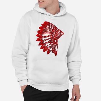 Native American Feather Headdress Indian Chief Tribes Pride Hoodie - Seseable
