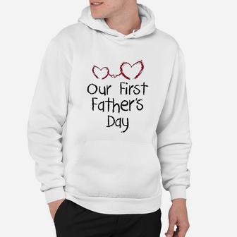Our First Fathers Day Dad Baby Matching Set Hoodie - Seseable