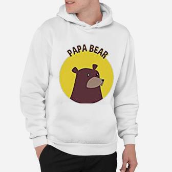 Papa Bear Brown Color, best christmas gifts for dad Hoodie - Seseable