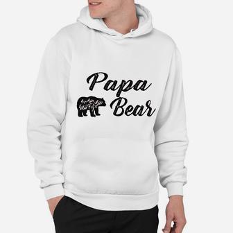 Papa Bear Long Fathers Day Protector Of The Family Hoodie - Seseable