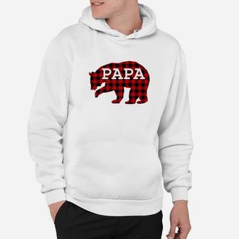 Papa Bear Matching Buffalo Family Christmas Pajama Hoodie - Seseable