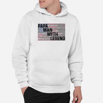 Papa The Man The Myth Legend Fathers Day Hoodie - Seseable