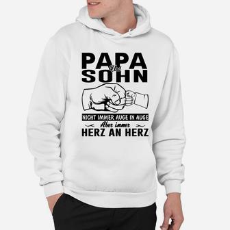 Papa und Sohn Faustgruß Hoodie, Väterliche Liebe Design - Seseable