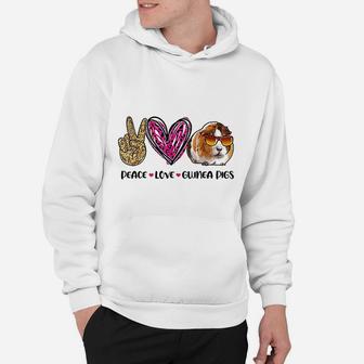 Peace Love Guinea Pigs Gift For Guinea Pigs Lover Hoodie - Seseable