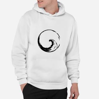 Peace Wave In Enso Circle Hoodie - Seseable